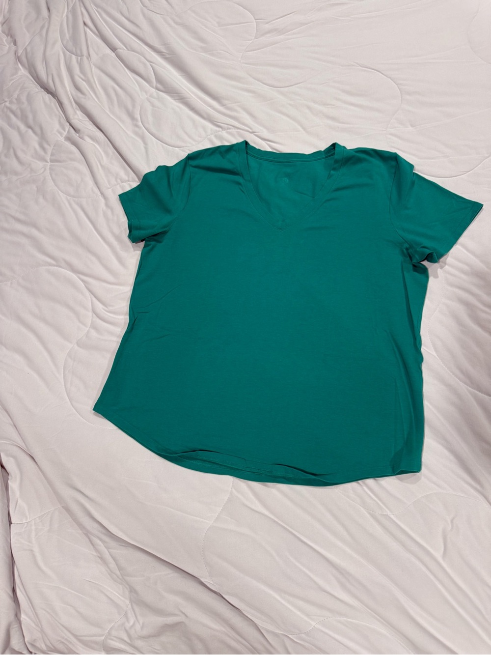 lululemon Maldives Green in a Love V-Neck Short Sleeve Tee
